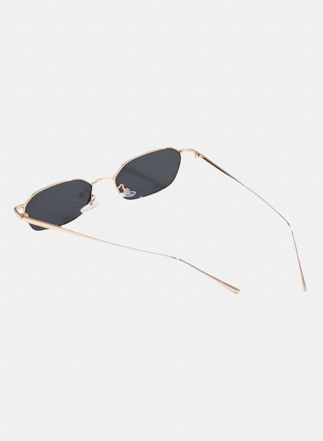 korico Flux Black Full Rim Rectangle Sunglasses - Image 2